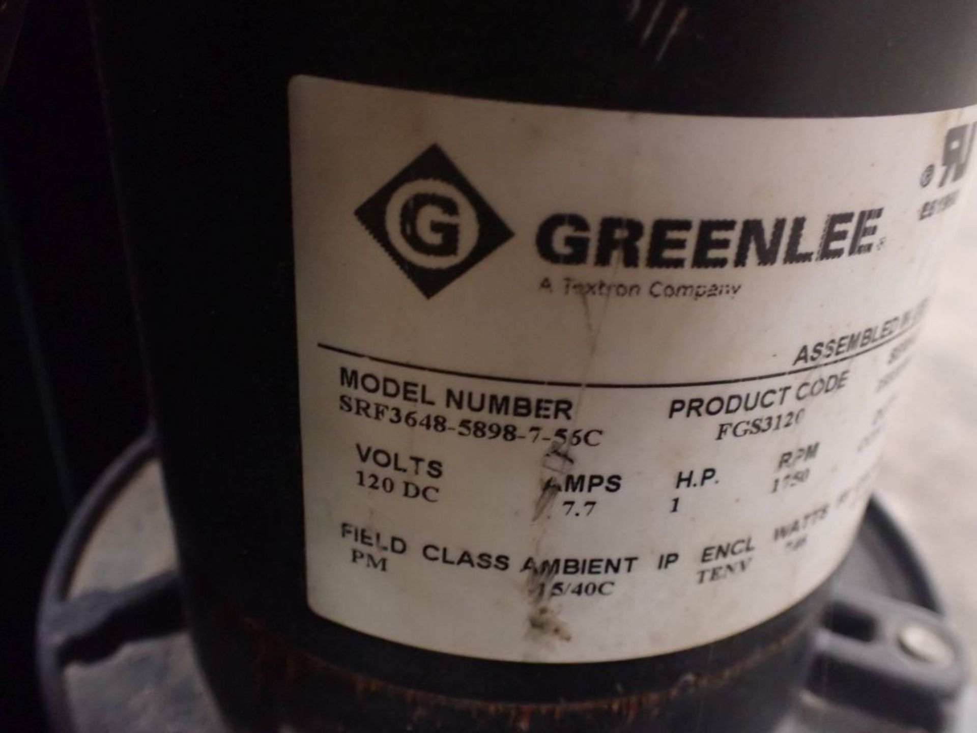 Greenlee Electric Bender|Model No. 855GX; 18A; 120V; Tag: 225763 - Image 12 of 14