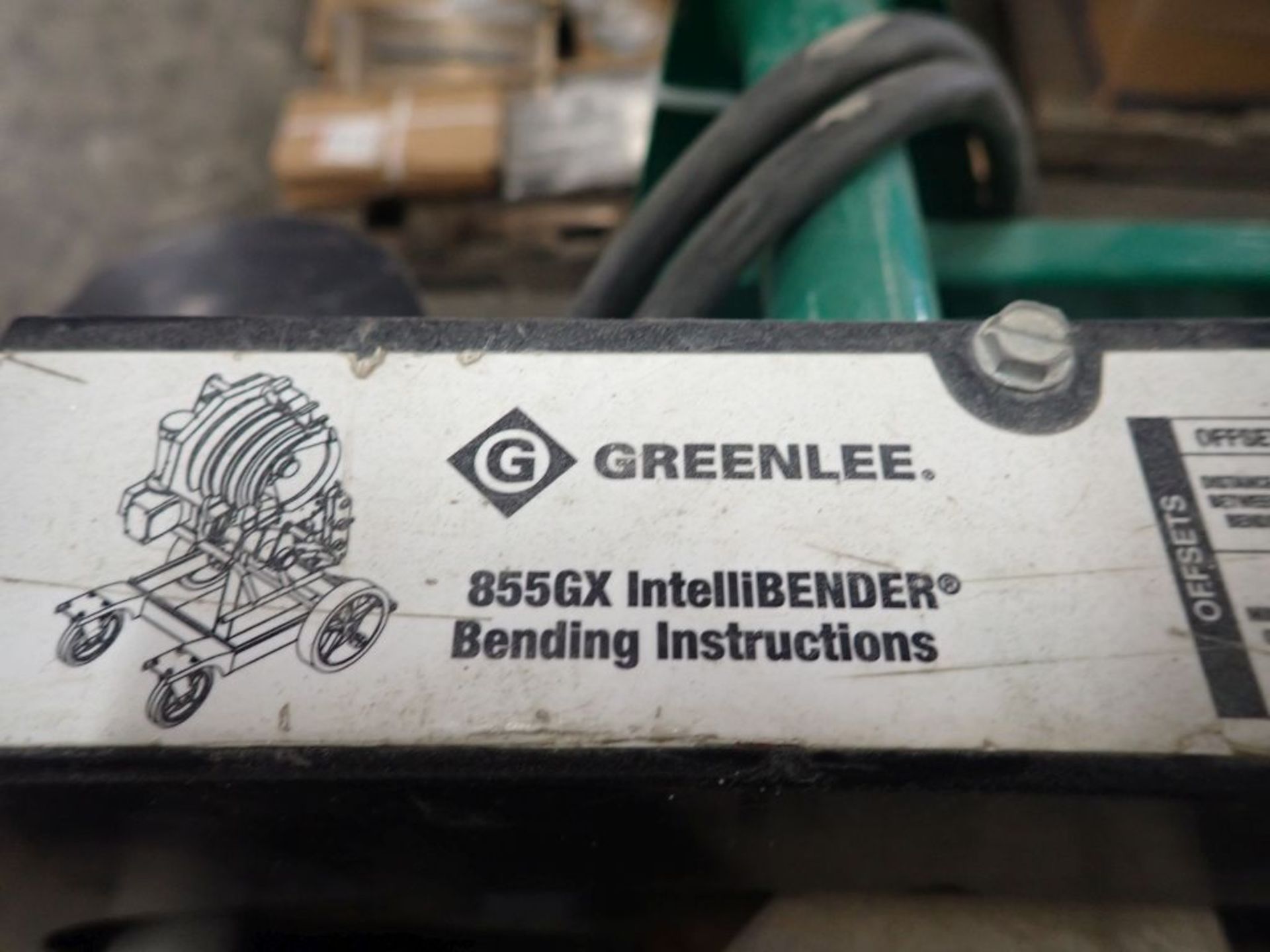 Greenlee Electric Bender|Model No. 855GX; 18A; 120V; Tag: 225763 - Image 6 of 14