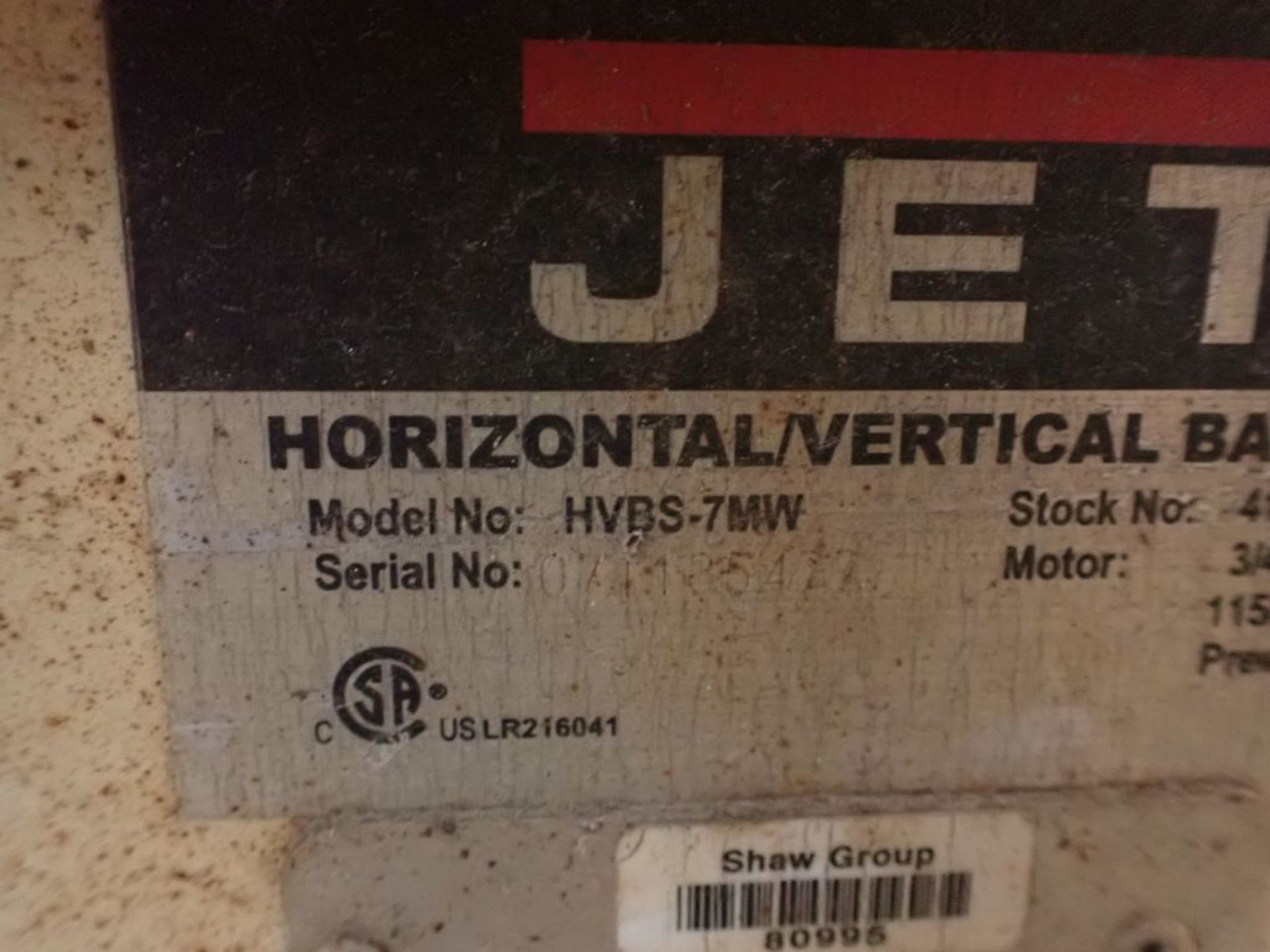 Jet Horizontal/Vertical Bandsaw|Model No. Kotin-03-06-06-02-15-02-C300; Tag: 225762 - Image 11 of 12