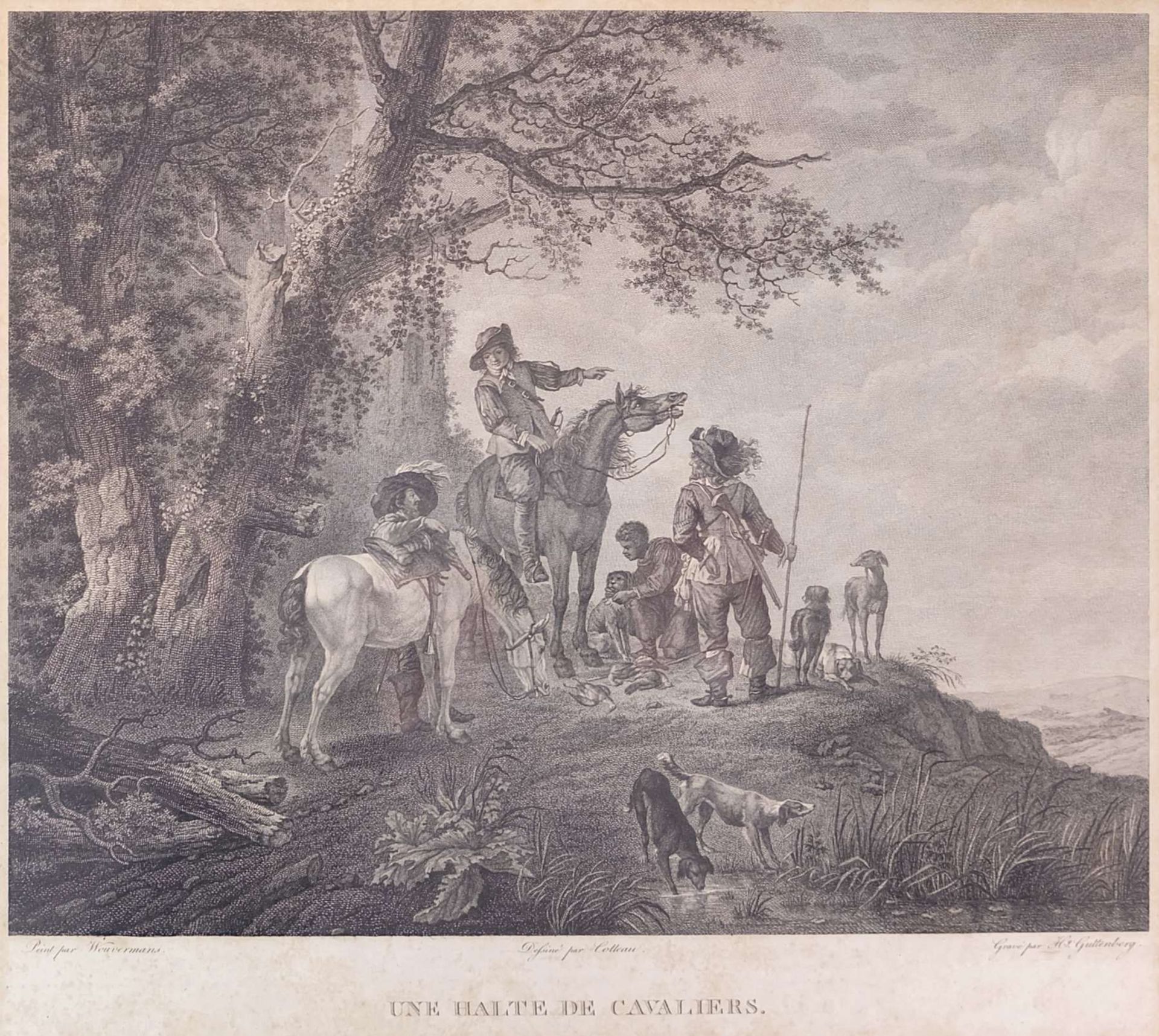 MOYREAU, Jean (*1690 +1762) / WOUWERMAN, Philips, - Bild 3 aus 3