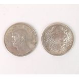CHINA, 2 Silbermünzen,