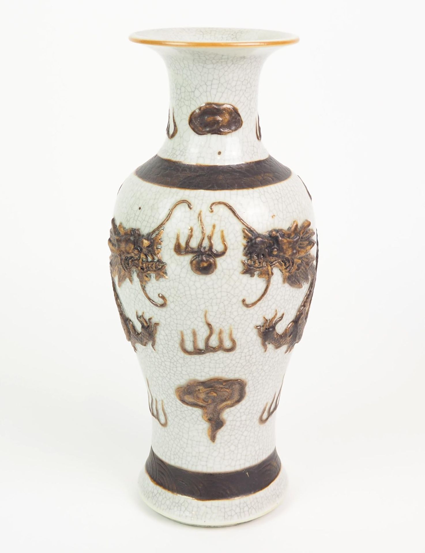 BALUSTERVASE, China, Porzellan, Kunstkrakelee,