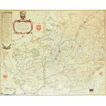 SCULTETUS, Jonas, Kupferstichkarte, altcoloriert, Silesia Inferior,