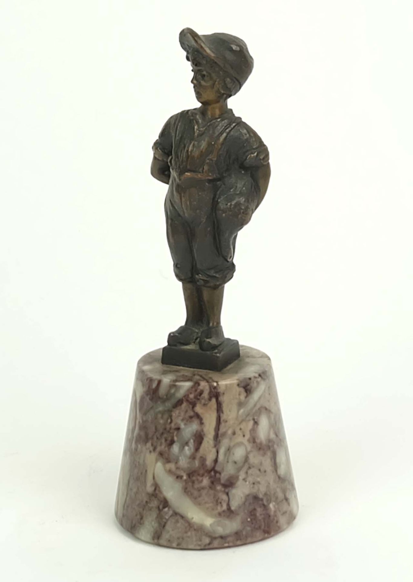 STATUETTE, um 1900, Bronze patiniert,