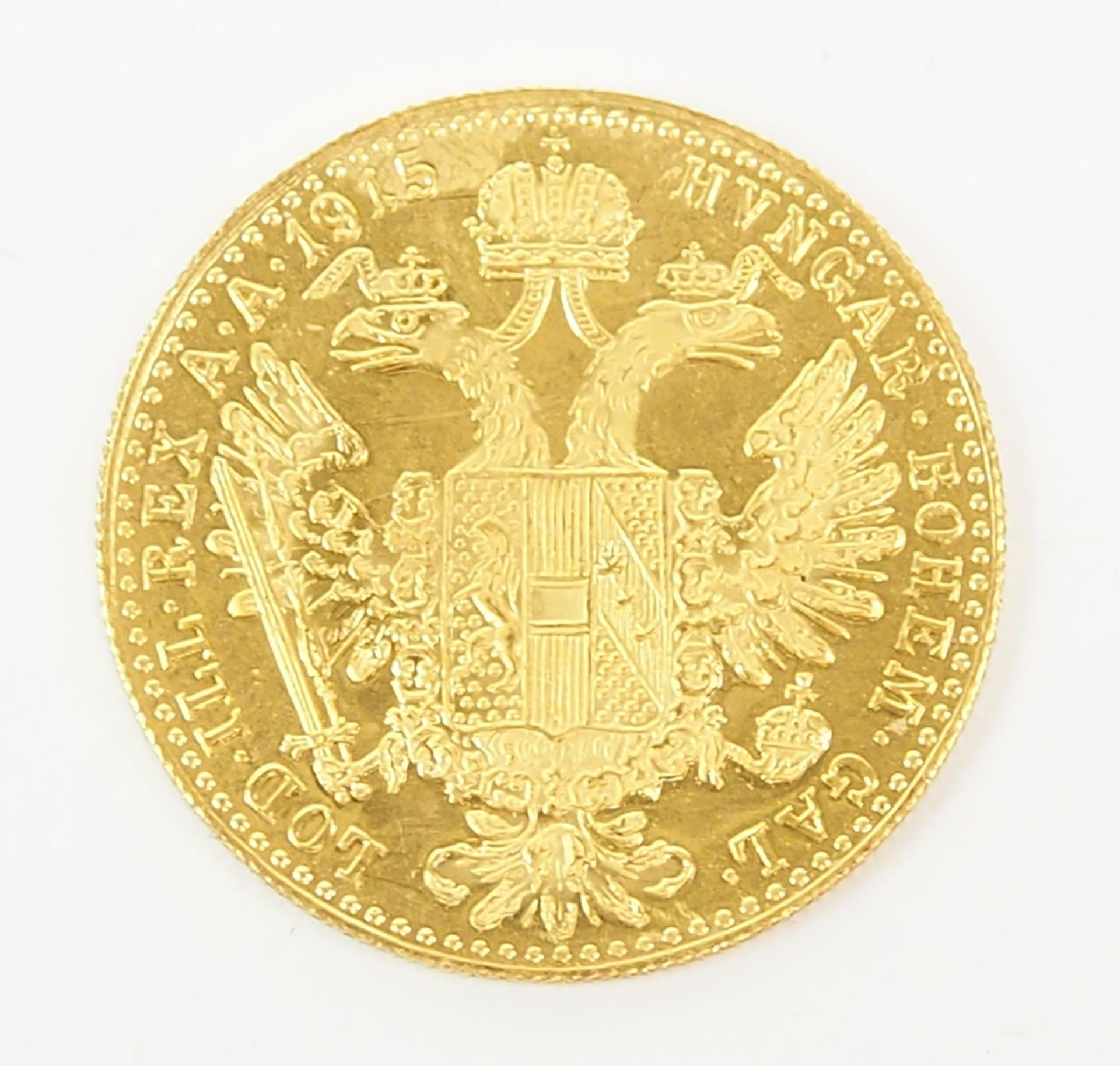 ÖSTERREICH-UNGARN, 1 Dukat 1915, Anlagemünze, 3,49g 900er-Gold, vz