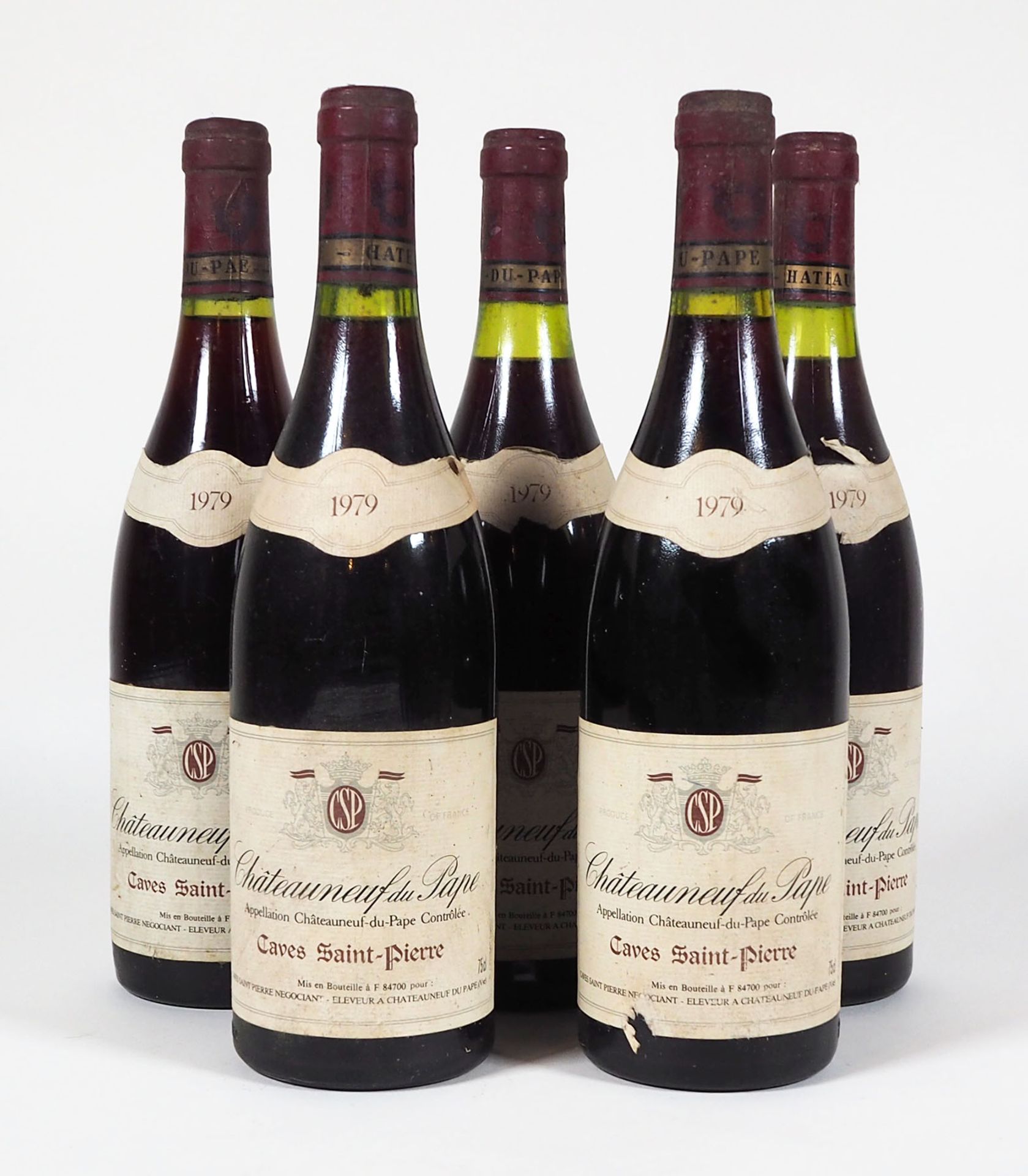 FRANZÖSISCHER ROTWEIN, 5 Flaschen,