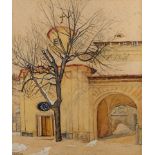 DITZ, F., Aquarell, winterlicher