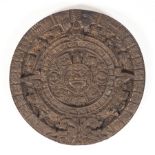 KALENDARIUM, Replikaguss nach Kalendervorbild der Azteken,