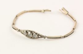 JUGENDSTIL-ARMBAND, Silber und