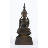 BUDDHA IN MARAVIJAYA, Bronze, im