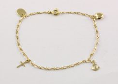 ARMBAND, 750/ooo Gelbgold, mit