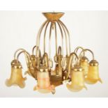 JUGENDSTIL-DECKENLAMPE,