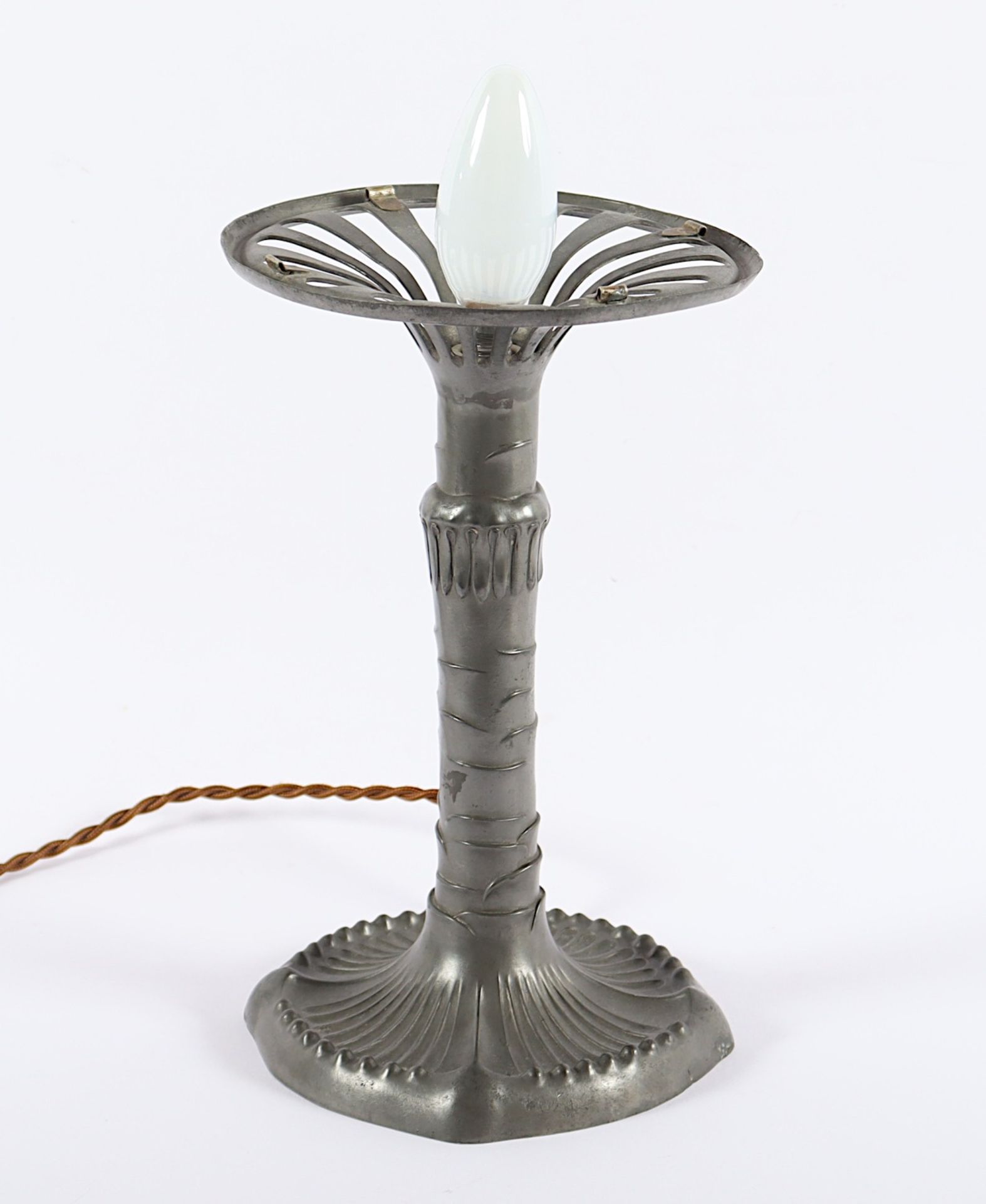 JUGENDSTIL-TISCHLAMPE, Zinn,