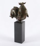STEINS, Wim, "Stier", Bronze, H 14, L