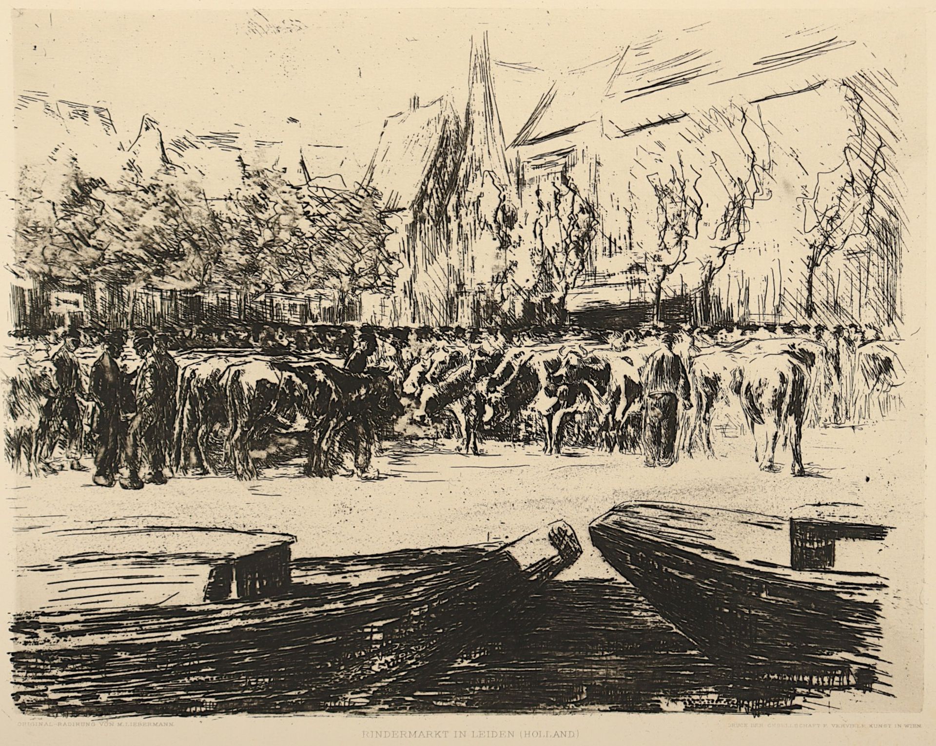 LIEBERMANN, Max, "Rindermarkt in