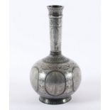 VASE, Bidri-Ware, Metall mit floraler