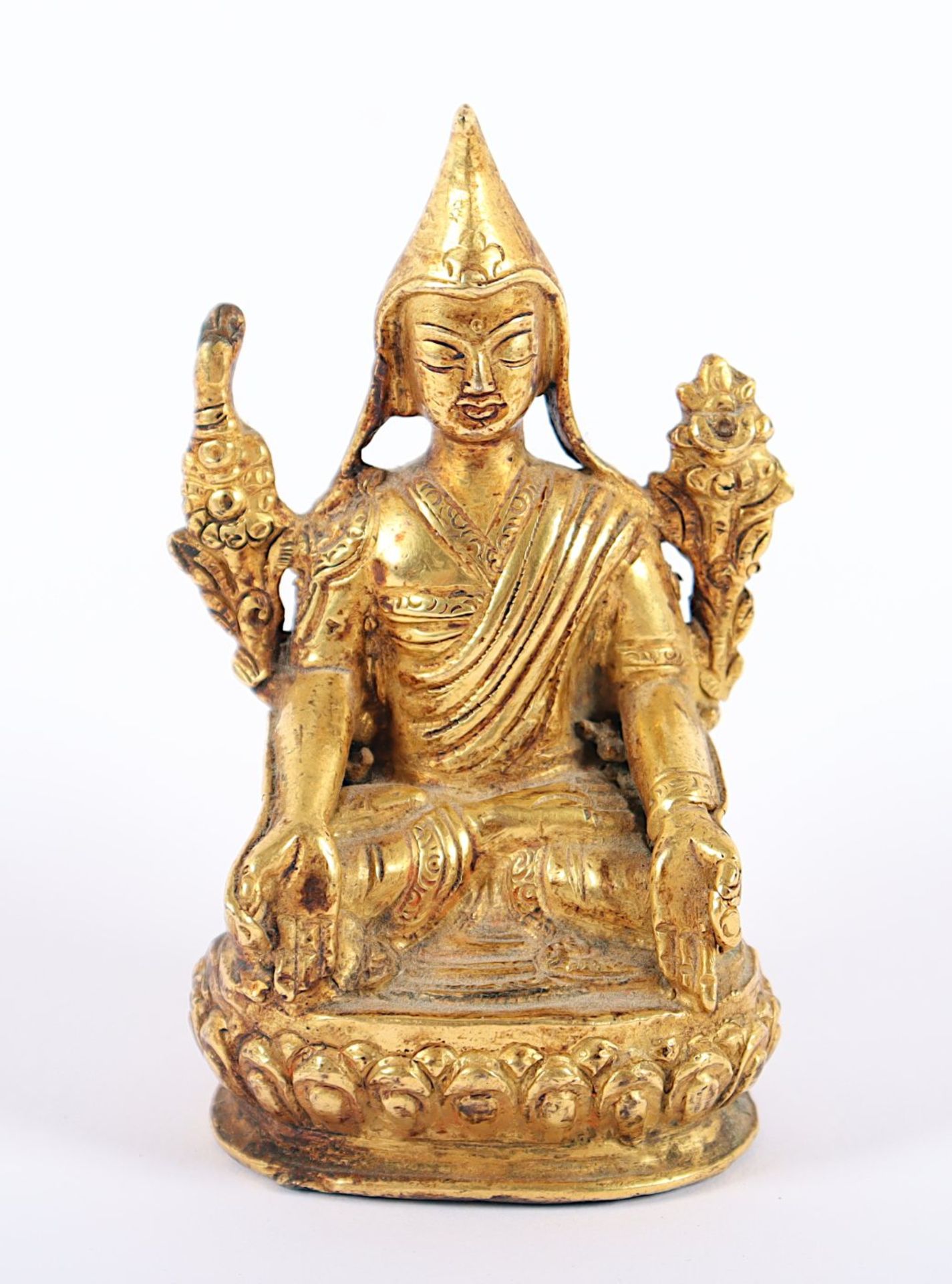 LAMA, Bronze vergoldet, er sitzt auf - Bild 2 aus 4