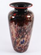 STUDIOGLAS-VASE, farbloses Glas,