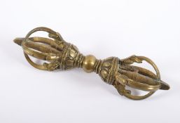 VAJRA, Bronze, fünfstrahlig, L 17,5,