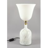 DESIGN-TISCHLAMPE, farbloses Glas,