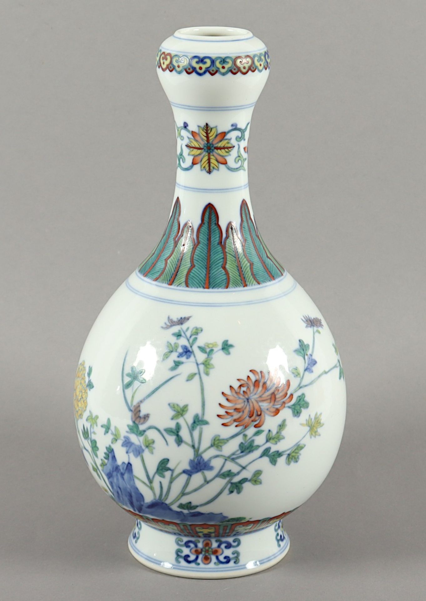 VASE, Porzellan, in Unterglasurblau, - Image 3 of 3