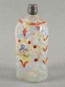 KLEINE FLASCHE, farbloses Glas,