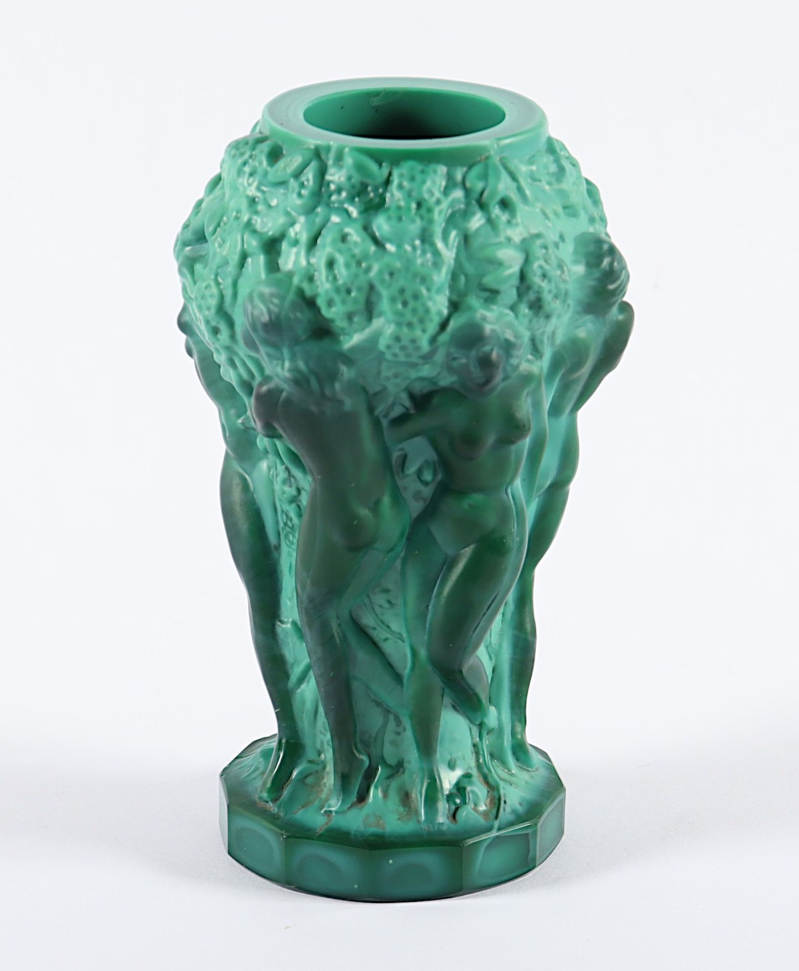 VASE, Malachitglas, H 13, Curt - Image 2 of 2