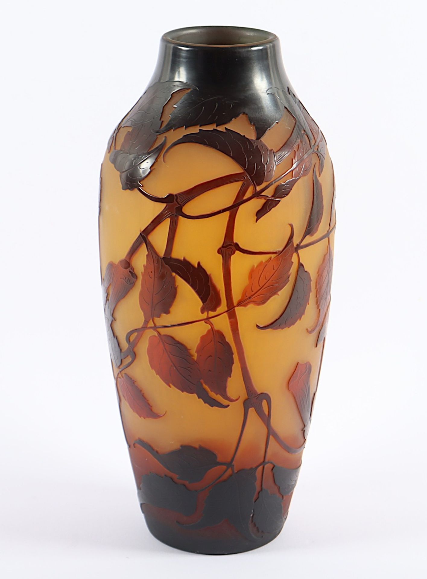 VASE, farbloses, satiniertes Glas, - Image 6 of 6