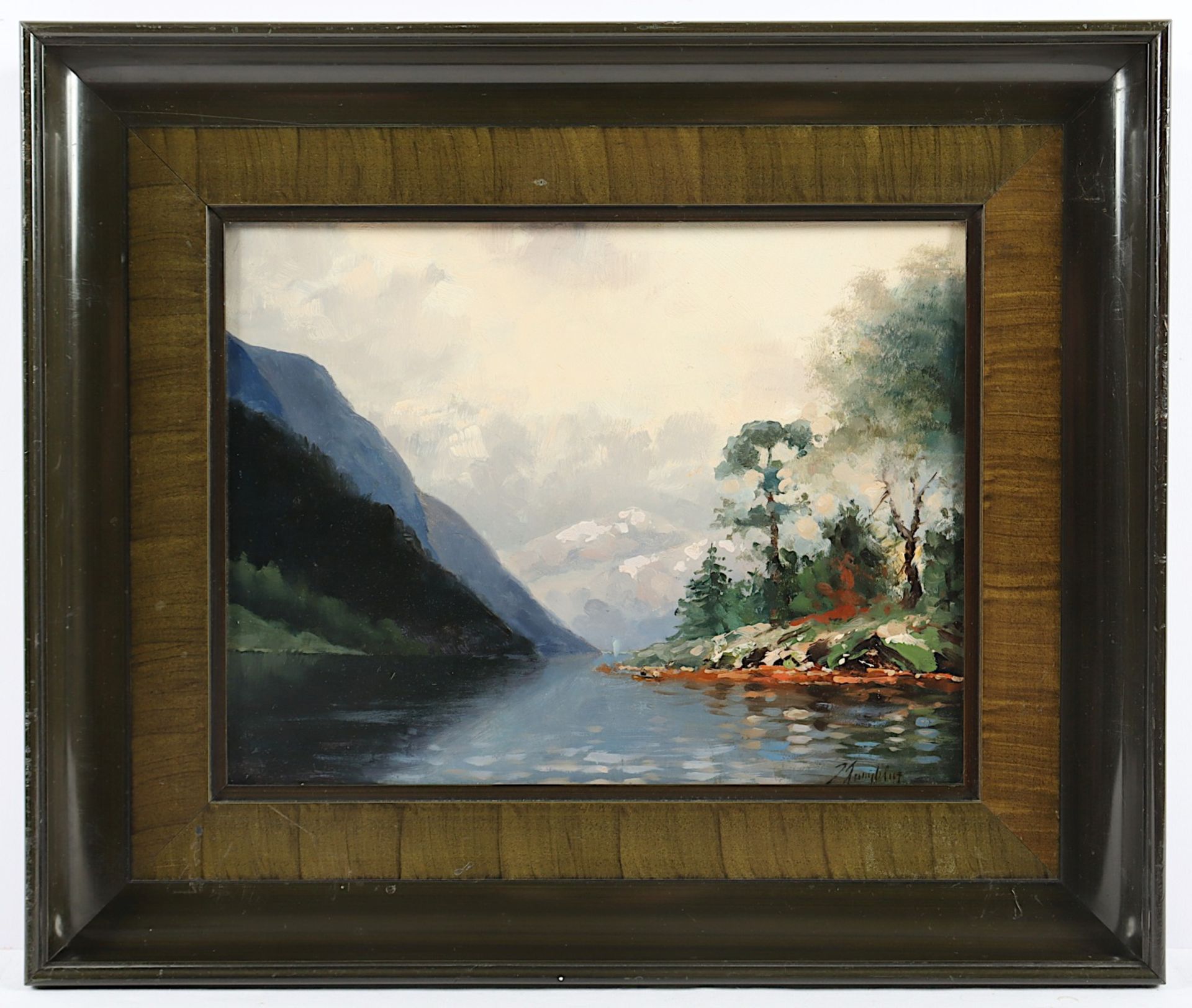 JUNGBLUT (Maler A.20.Jh.), "Fjord", - Image 4 of 4