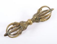 VAJRA, Bronze, fünfstrahlig, L 17,5,