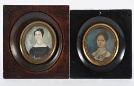 ZWEI BIEDERMEIER-DAMENPORTRAITS,