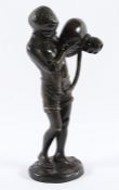 JUNGE MIT WASSERKANNE, Bronze, schwarz