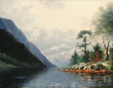 JUNGBLUT (Maler A.20.Jh.), "Fjord",