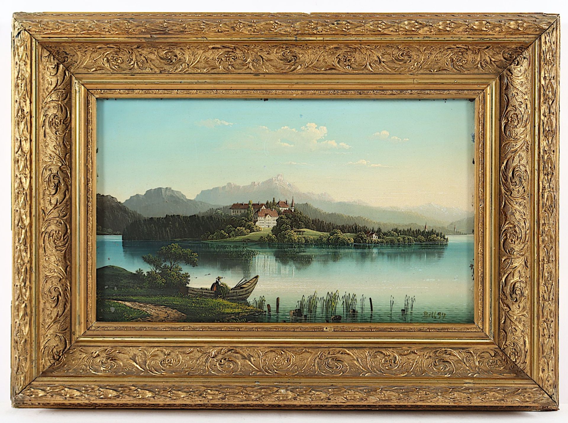 MALER UM 1900, "Alpensee", - Bild 4 aus 4