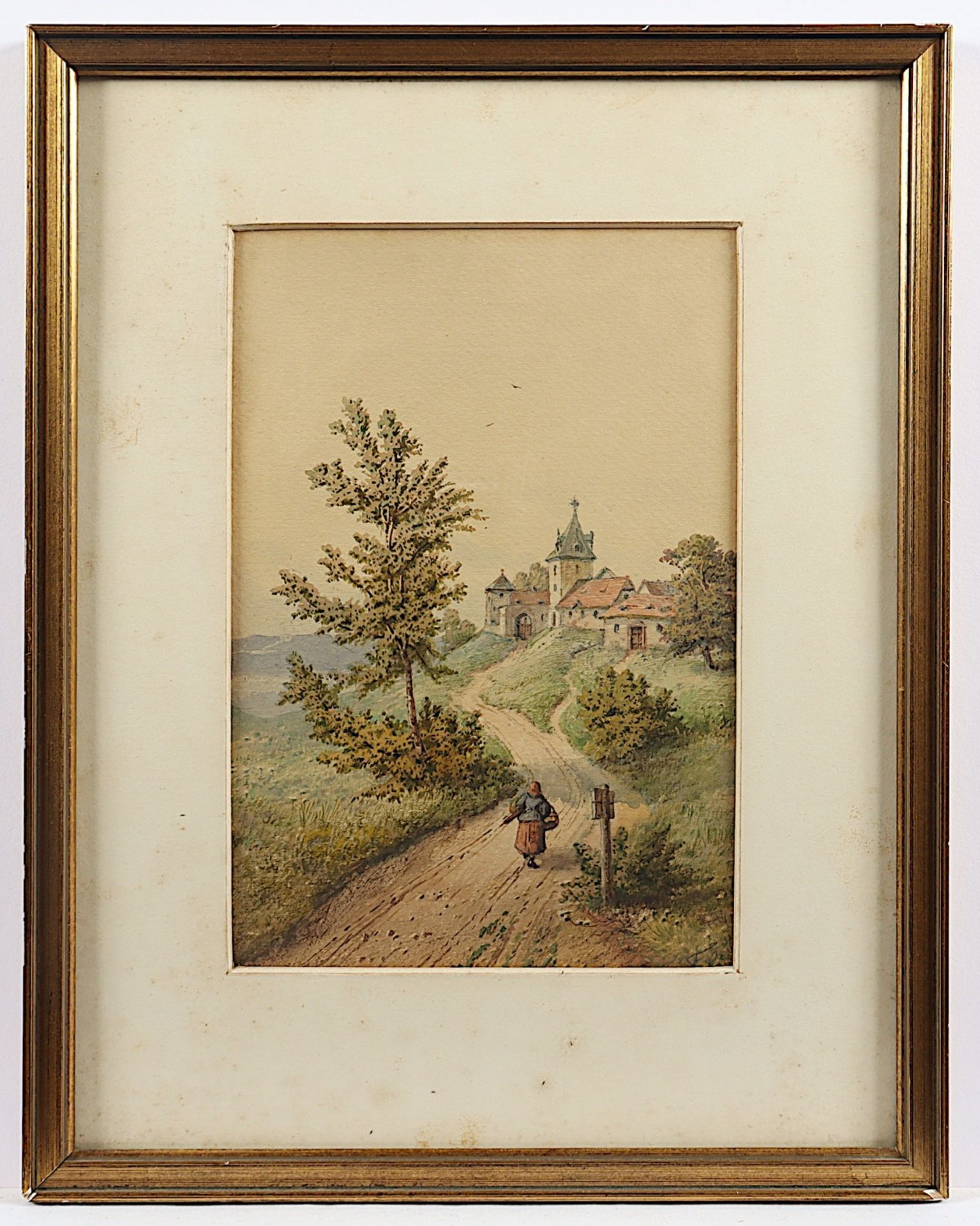 AQUARELLIST UM 1900, "Der Weg in die - Image 4 of 4