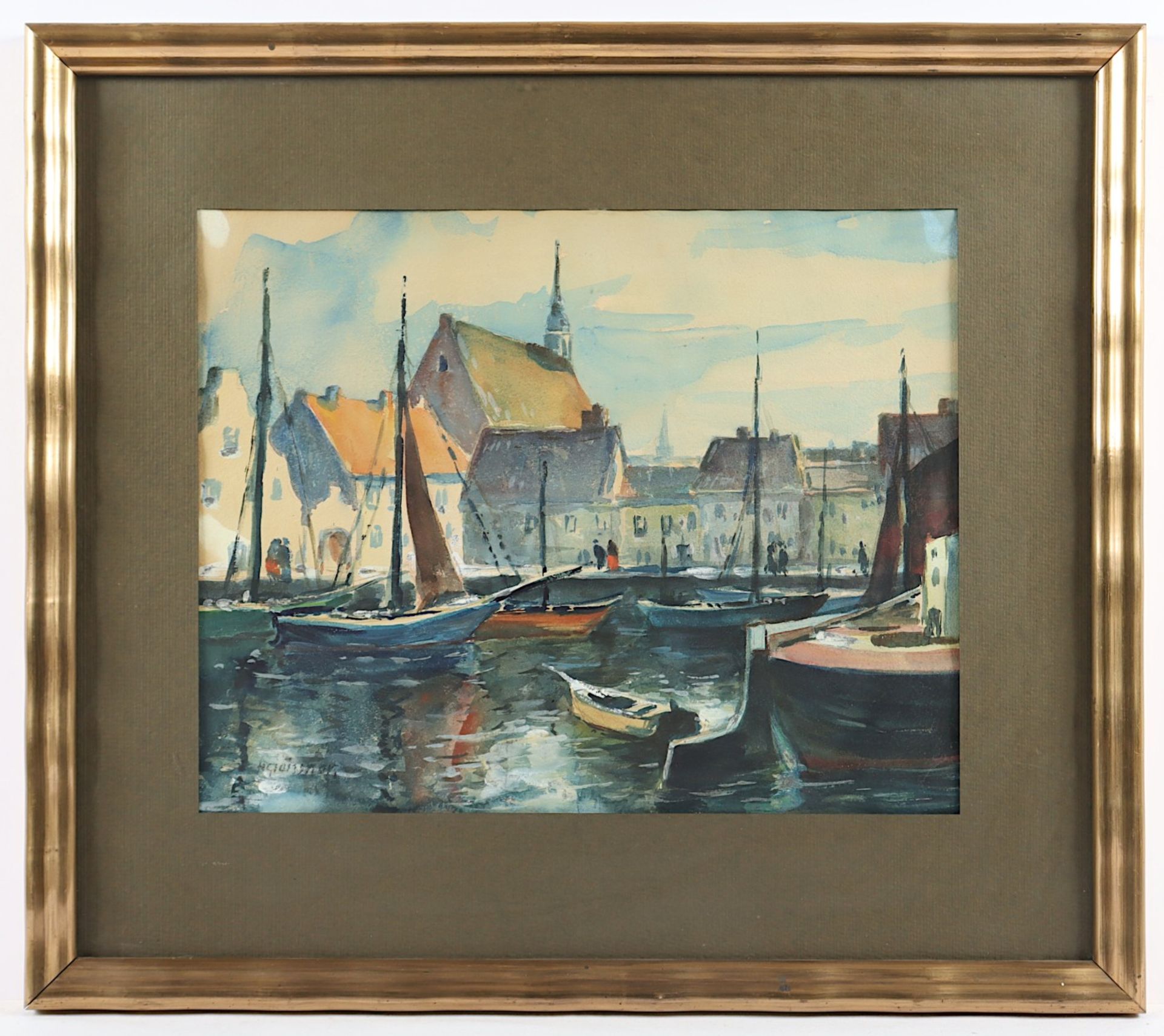 GLEISSNER, Hans (1880-1935), "Hafen", - Image 2 of 2