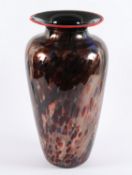 STUDIOGLAS-VASE, farbloses Glas,