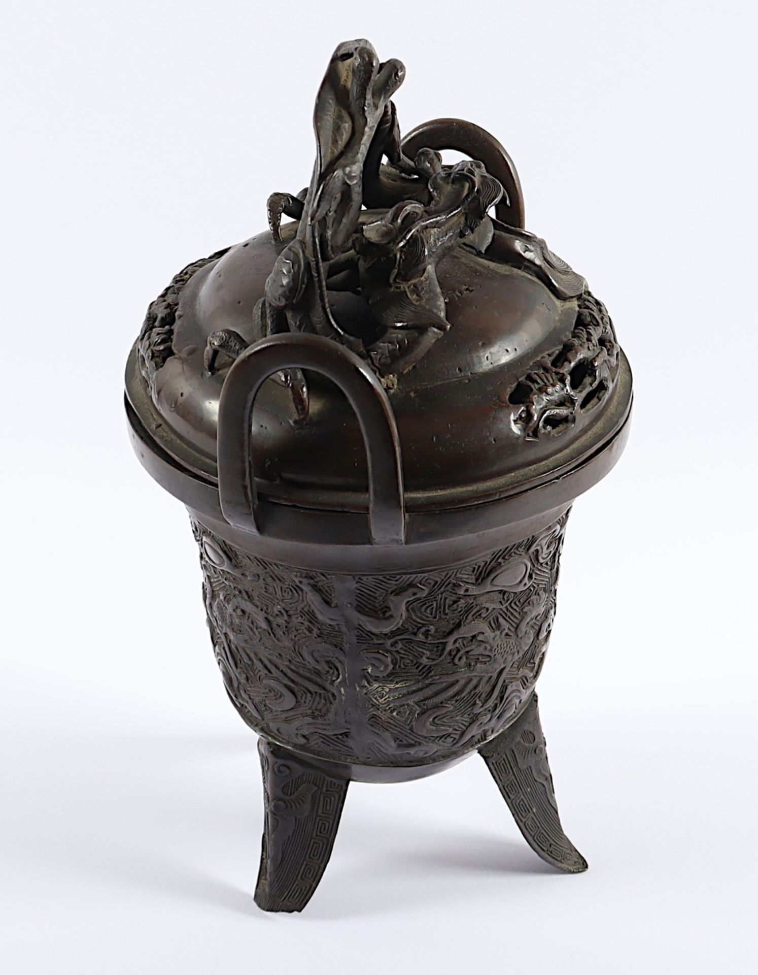 WEIHRAUCHBRENNER, BRONZE, CHINA, 19.JH. - Image 2 of 6