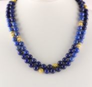 LAPIS-LAZULI-KETTE, alternierend mit