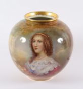 VASE MIT PORTRAIT, "Königin Henrietta