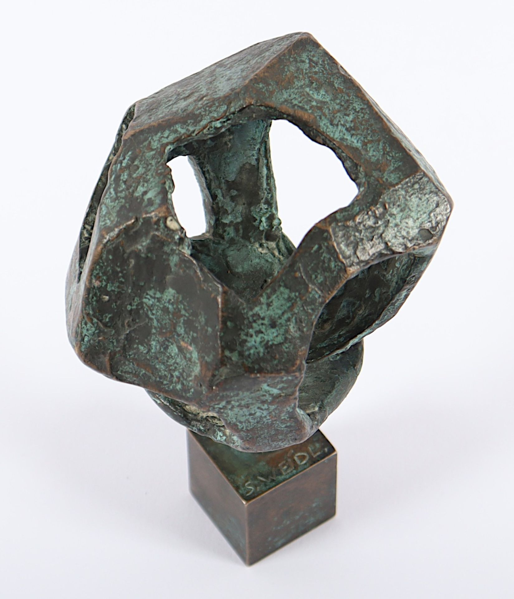 WEIDL, Seff, "Rose", Bronze, H 15, - Bild 2 aus 4