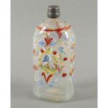 KLEINE FLASCHE, farbloses Glas,