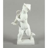 FIGUR "PUTTO ALS SCHNITTER", H 19,5,