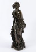 SUSANNA IM BADE, Bronze, patiniert, H