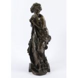 SUSANNA IM BADE, Bronze, patiniert, H