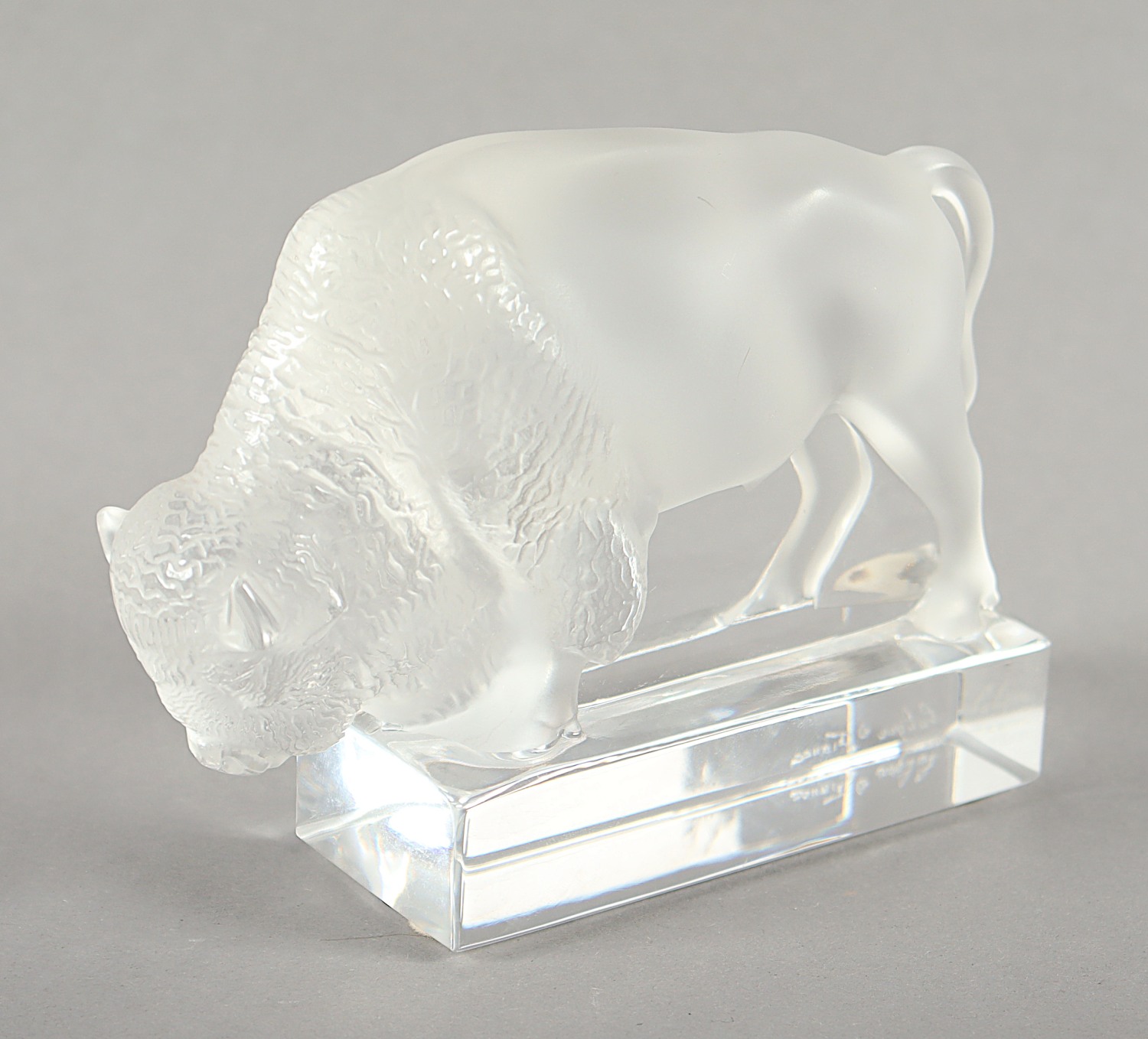 BISON, farbloses Glas, teilweise