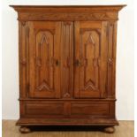 KLEINER BAROCKSCHRANK, Eiche,