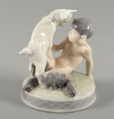 "FAUN MIT ZICKLEIN", THOMSEN, ROYAL COPENHAGEN