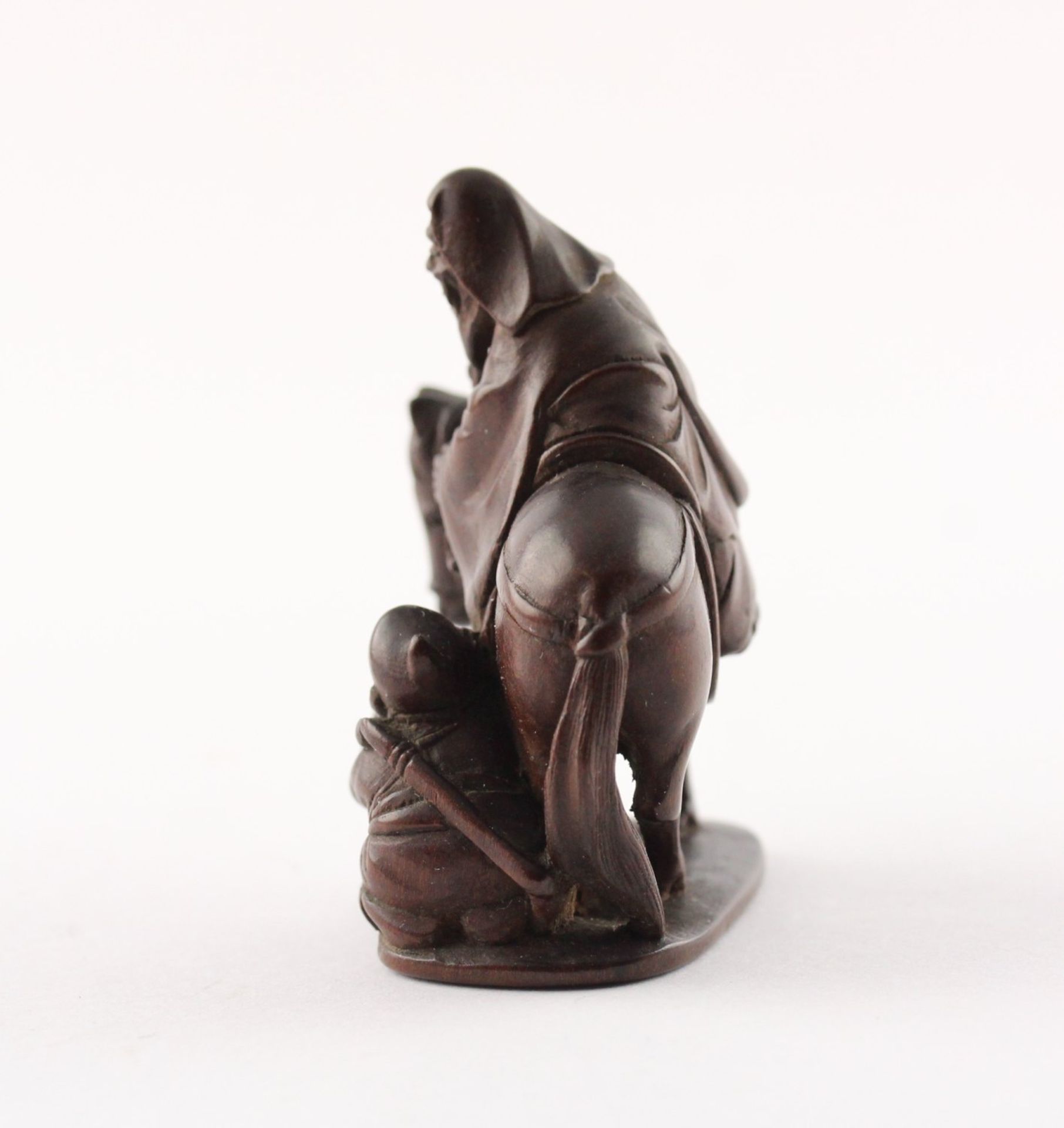 NETSUKE KÔSEKIKÔ UND CHÔRYÔ, HOLZ, JAPAN, 19.JH. - Image 2 of 4