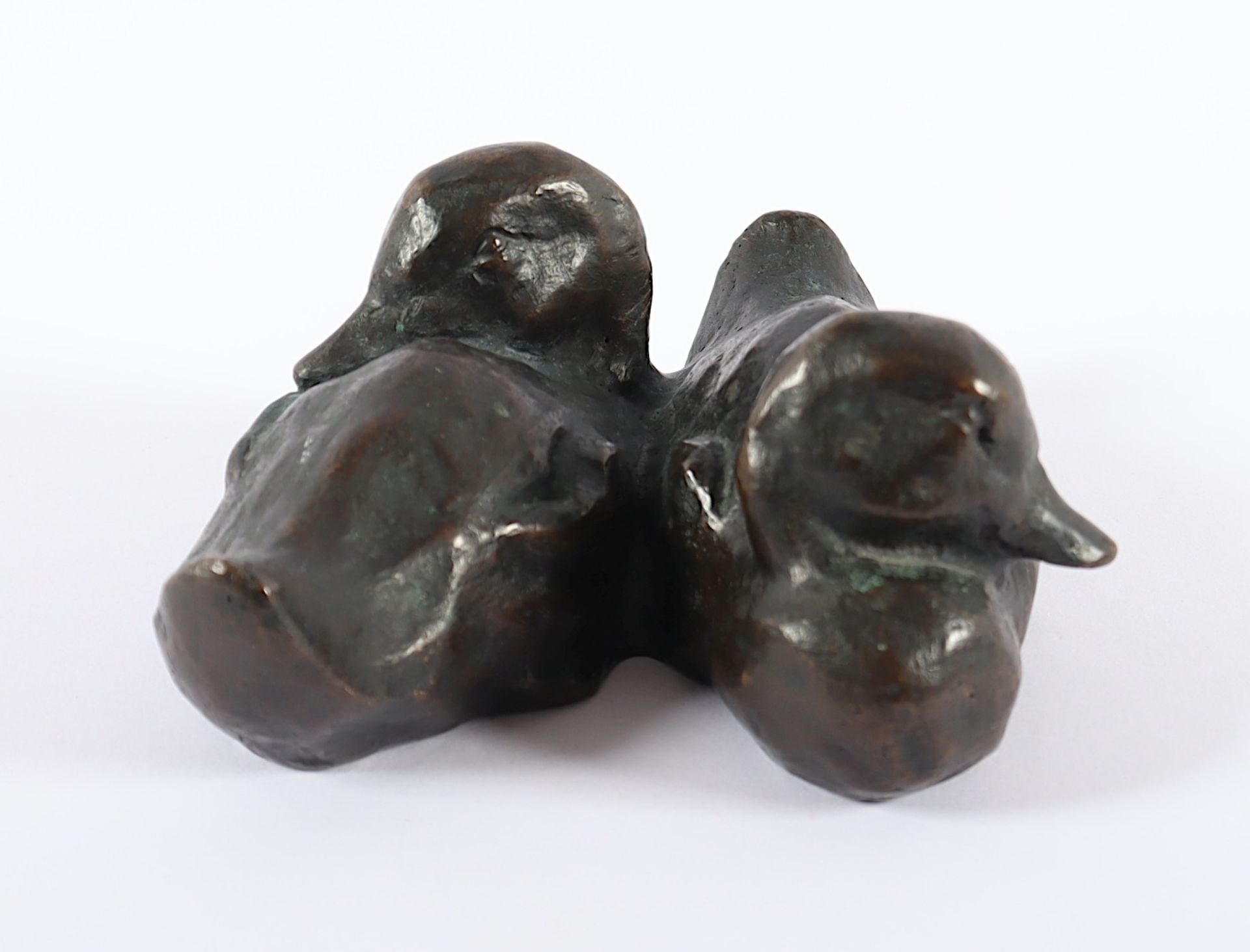 LWOWSKI, Vera, "Zwei Enten", Bronze, L - Bild 2 aus 5